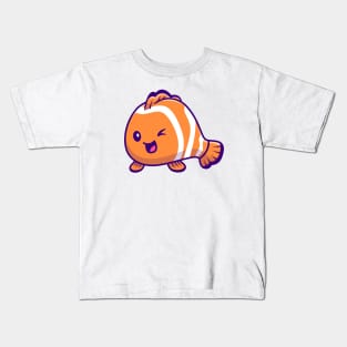 Cute Clown Fish Kids T-Shirt